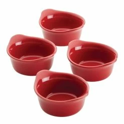4-Piece Red Ceramics Bakeware Set by Rachael Ray