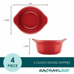 4-Piece Red Ceramics Bakeware Set by Rachael Ray -Cheap Bakeware Store red rachael ray bakeware sets 48174 c3 1000