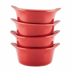 4-Piece Red Ceramics Bakeware Set by Rachael Ray -Cheap Bakeware Store red rachael ray bakeware sets 48174 fa 1000
