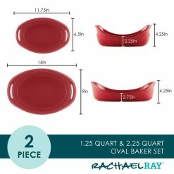 Bubble and Brown 2-Piece Oval Ceramic Baker Set by Rachael Ray 15 Bubble and Brown 2-Piece Oval Ceramic Baker Set by Rachael Ray -Cheap Bakeware Store red rachael ray bakeware sets 55098 c3 1000