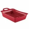 9 in. x 13 in. Red Ceramics Rectangular Baker by Rachael Ray