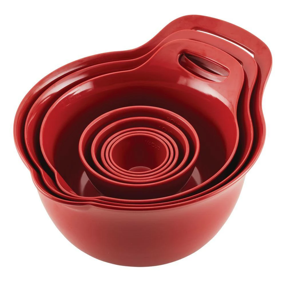 Mix and Measure Mixing Bowl Measuring Cup and Utensil Set, 10-Piece, Red by Rachael Ray 6 Mix and Measure Mixing Bowl Measuring Cup and Utensil Set, 10-Piece, Red by Rachael Ray - Image 6