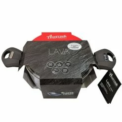 Lava Stone 1.25 qt. Aluminum Nonstick Casserole Dish in Gray with Glass Lid by AMERCOOK -Cheap Bakeware Store silver amercook casserole dishes n 112fak 0520 4f 1000