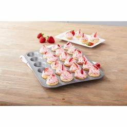 Mini Muffin Pan by Chicago Metallic -Cheap Bakeware Store silver chicago metallic cupcake pans muffin pans 59024 31 1000