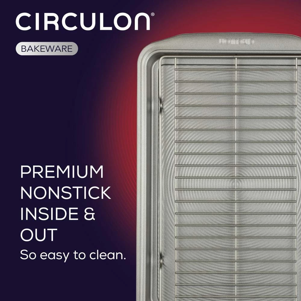 Bakeware, 3-Piece, Siver, Bakeware Set by Circulon 3 Bakeware, 3-Piece, Siver, Bakeware Set by Circulon - Image 3