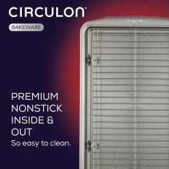 Bakeware, 3-Piece, Silver, Bakeware Set by Circulon -Cheap Bakeware Store silver circulon bakeware sets 48391 1f 1000