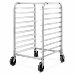 Aluminum 10 Sheet Bun and Sheet Pan Rack with Rolling Casters by ANGELES HOME