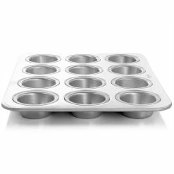 2-Piece Aluminum 12-Cup Muffin Pan Set in Silver by MARTHA STEWART -Cheap Bakeware Store silver cupcake pans muffin pans 985118758m 44 1000