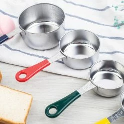 4-Piece Stainless Steel Measuring Cup Set by Fox Run -Cheap Bakeware Store silver fox run measuring cups measuring spoons 4839 44 1000