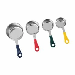 4-Piece Stainless Steel Measuring Cup Set by Fox Run -Cheap Bakeware Store silver fox run measuring cups measuring spoons 4839 76 1000