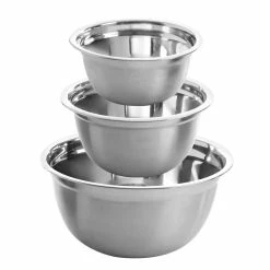 Rosamond 3-Piece Stainless Steel Mixing Bowl Set in Silver by Oster