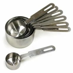 Endurance 7-Piece Stainless Steel Measuring Cup Set by RSVP International -Cheap Bakeware Store silver rsvp international measuring cups measuring spoons dmc 10 1f 1000