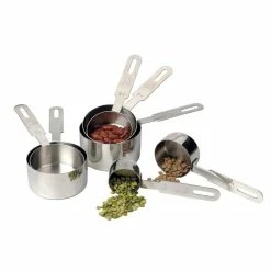 Endurance 7-Piece Stainless Steel Measuring Cup Set by RSVP International -Cheap Bakeware Store silver rsvp international measuring cups measuring spoons dmc 10 4f 1000