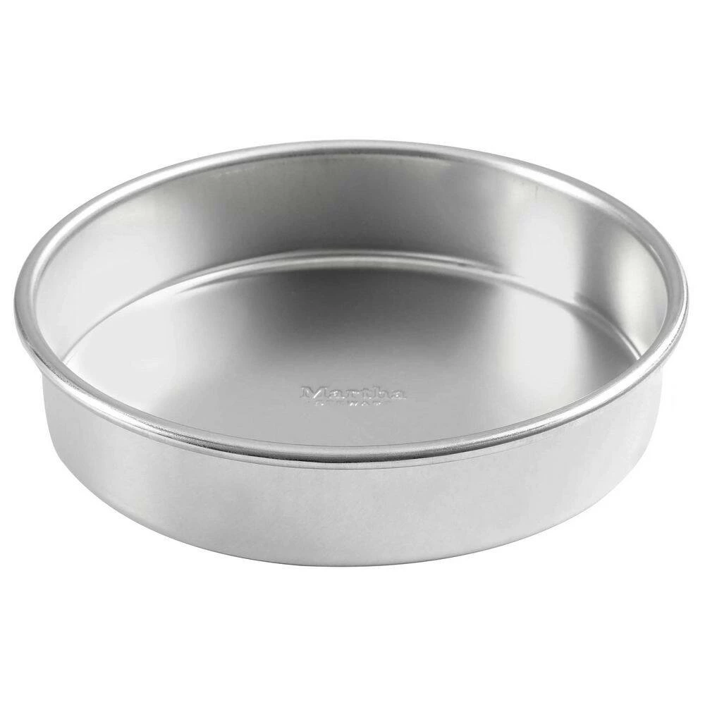 9 in. Aluminum Round Cake Pan 2-Piece Set in Silver by MARTHA STEWART 2 9 in. Aluminum Round Cake Pan 2-Piece Set in Silver by MARTHA STEWART - Image 2