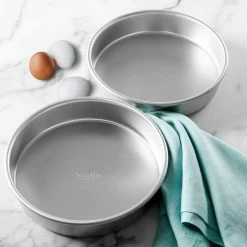 9 in. Aluminum Round Cake Pan 2-Piece Set in Silver by MARTHA STEWART 11 9 in. Aluminum Round Cake Pan 2-Piece Set in Silver by MARTHA STEWART -Cheap Bakeware Store silver standard cake pans 985118702m fa 1000