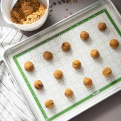 16.5 in. x 11.5 in. Pro-Grade Sil 1/2 Sheet Pan Mat with Grid for Baking by Spectrum -Cheap Bakeware Store spectrum baking sheets 13075 500 31 1000