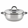 Momentum Stainless Steel Nonstick 4-Quart Covered Casserole with Locking Straining Lid by Circulon
