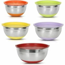 10-Piece Stainless Mixing Bowls with Airtight Lids Set by THE CLEAN STORE
