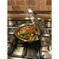 3 qt. Stainless Steel Dual-Handle Casserole Pan with Silicone Handles and Convenient Lid with Patented Rim Latch by Unbranded 9 3 qt. Stainless Steel Dual-Handle Casserole Pan with Silicone Handles and Convenient Lid with Patented Rim Latch by Unbranded -Cheap Bakeware Store stainless steel casserole dishes cc 3004 12 40 1000