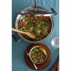 3 qt. Stainless Steel Dual-Handle Casserole Pan with Silicone Handles and Glass Lid with Convenient Rim Latch by Unbranded -Cheap Bakeware Store stainless steel casserole dishes ccb 4003 12 66 1000