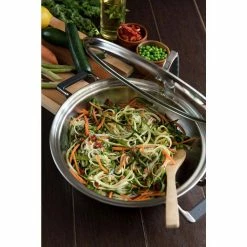 3 qt. Stainless Steel Dual-Handle Casserole Pan with Silicone Handles and Glass Lid with Convenient Rim Latch by Unbranded -Cheap Bakeware Store stainless steel casserole dishes ccb 4003 12 c3 1000