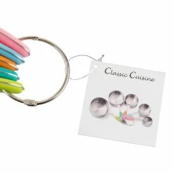 10-Piece Stainless Steel with Silicone Measuring Cups and Spoons Set by Classic Cuisine -Cheap Bakeware Store stainless steel classic cuisine measuring cups measuring spoons hw031030 1f 1000