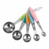 5-Piece Stainless Steel with Silicone Measuring Spoon Set by Classic Cuisine