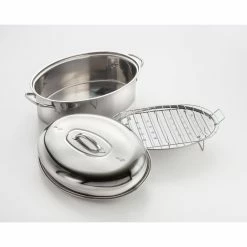 23 lb. All-In-1 Stainless Steel High Dome Roaster and Fish Poacher by ExcelSteel 6 23 lb. All-In-1 Stainless Steel High Dome Roaster and Fish Poacher by ExcelSteel -Cheap Bakeware Store stainless steel excelsteel bakeware sets 574 1f 1000