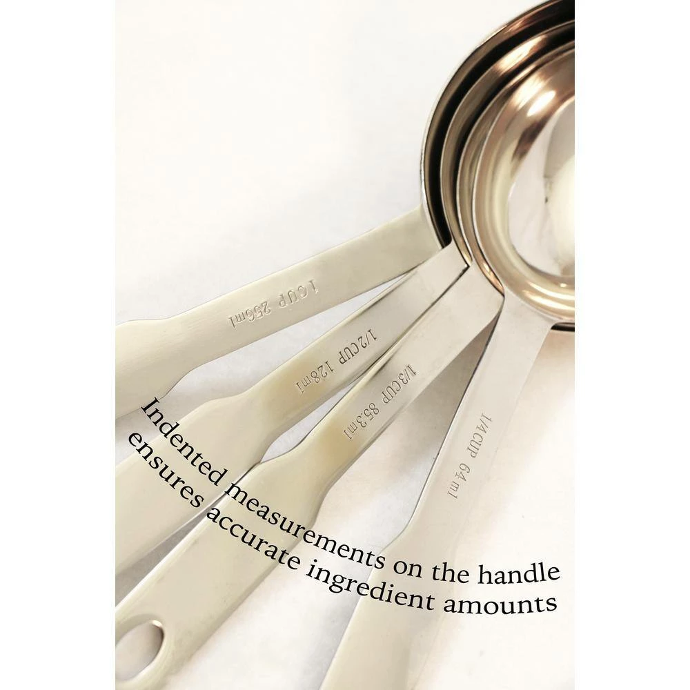 4-Piece Heavy Duty Stainless Steel Measuring Spoon Set by ExcelSteel 2 4-Piece Heavy Duty Stainless Steel Measuring Spoon Set by ExcelSteel - Image 2
