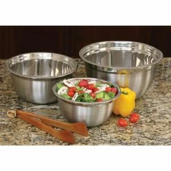 3-Piece Professional Satin Finish Stainless Steel Mixing Bowls Set by ExcelSteel -Cheap Bakeware Store stainless steel excelsteel mixing bowls 721 31 1000