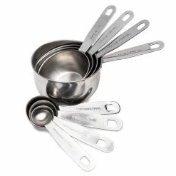 Premium 8-Piece Stainless Steel Measuring Cup and Spoon Set by LEXI HOME