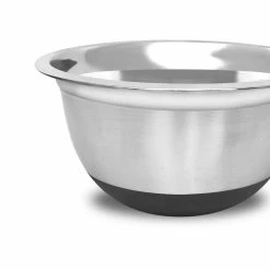 4 qt. Stainless Steel Mixing Bowl with Silicone Base by Unbranded -Cheap Bakeware Store stainless steel mixing bowls ds 1780b 1f 1000