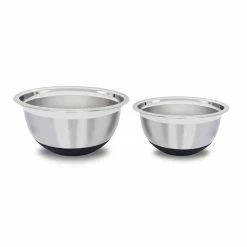 4.5 Qt.,, 4 Qt., 2-Piece Stainless Steel Mixing Bowl Set with Silicone Base by Unbranded 10 4.5 Qt.,, 4 Qt., 2-Piece Stainless Steel Mixing Bowl Set with Silicone Base by Unbranded -Cheap Bakeware Store stainless steel mixing bowls ds 45039 c3 1000