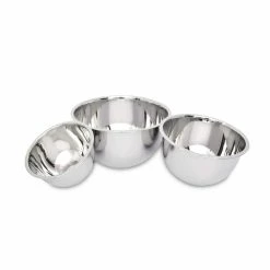 5.2 Qt.,, 3.25 Qt.,, 1.25 Qt., 3-Piece Stainless Steel Mixing Bowl Set by Unbranded