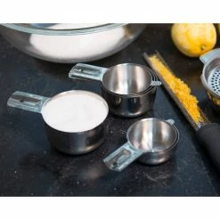 Endurance 6-Piece Stainless Steel Measuring Cup Set by RSVP International -Cheap Bakeware Store stainless steel rsvp international measuring cups measuring spoons ncp 6 1f 1000
