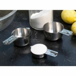 Endurance 6-Piece Stainless Steel Measuring Cup Set by RSVP International -Cheap Bakeware Store stainless steel rsvp international measuring cups measuring spoons ncp 6 44 1000