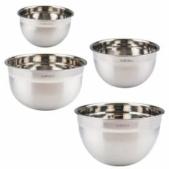 Stainless Steel Mixing Bowl for Tossing Salads and Meal Prep (Set of 4) by Spectrum