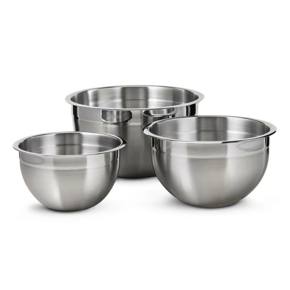 Gourmet 3-Piece Stainless Steel Mixing Bowls by Tramontina 7 Gourmet 3-Piece Stainless Steel Mixing Bowls by Tramontina - Image 7