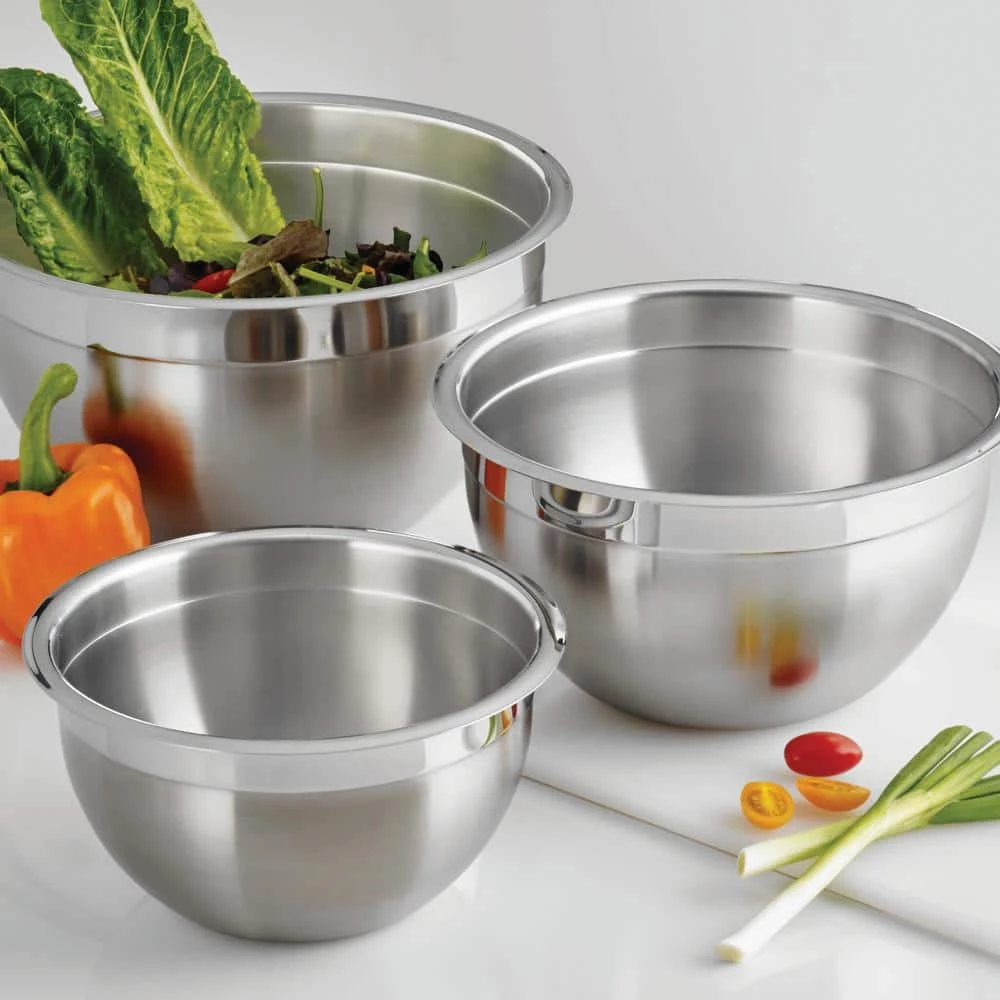 Gourmet 3-Piece Stainless Steel Mixing Bowls by Tramontina 1 Gourmet 3-Piece Stainless Steel Mixing Bowls by Tramontina