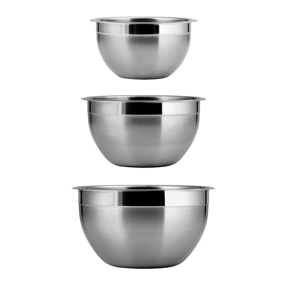 Gourmet 3-Piece Stainless Steel Mixing Bowls by Tramontina 6 Gourmet 3-Piece Stainless Steel Mixing Bowls by Tramontina - Image 6