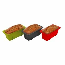 Silicone Mini Loaf Pans (Set of 3) by Starfrit -Cheap Bakeware Store starfrit bread pans loaf pans 080335 006 0000 31 1000