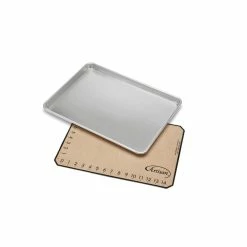 2-Piece Non-stick Tan and Aluminum Medium Mat Baking Sheet Set by Artisan