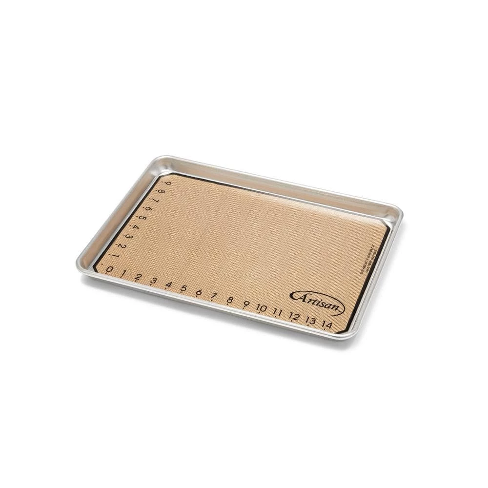 2-Piece Non-stick Tan and Aluminum Medium Mat Baking Sheet Set by Artisan 2 2-Piece Non-stick Tan and Aluminum Medium Mat Baking Sheet Set by Artisan - Image 2