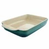 Artisan 4 qt. Gradient Teal Rectangular Stoneware Bake Pan by Crock-Pot