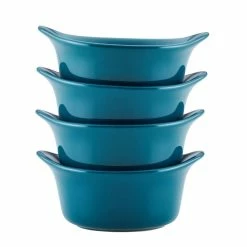 4-Piece Teal Ceramics Bakeware Set by Rachael Ray -Cheap Bakeware Store teal rachael ray bakeware sets 48175 44 1000