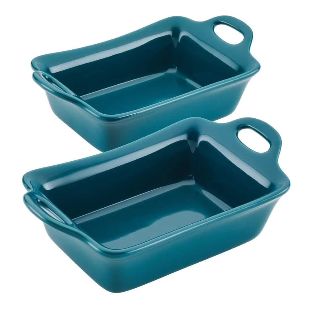 Ceramics 2-Piece, Teal, Bakeware Set by Rachael Ray 1 Ceramics 2-Piece, Teal, Bakeware Set by Rachael Ray