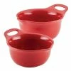 2-Piece Ceramic Red Mixing Bowl Set by Rachael Ray