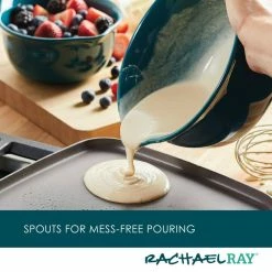2-Piece Ceramic Teal Mixing Bowl Set by Rachael Ray -Cheap Bakeware Store teal rachael ray mixing bowls 48420 44 1000