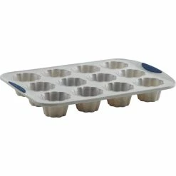 12-Count Flower Cupcake Structure Silicone Marble Finish Baking Pans (2-Pack) by Trudeau