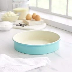9 in. Round Ceramic Nonstick Cake Pan by GreenLife -Cheap Bakeware Store turquoise greenlife standard cake pans bw000051 002 4f 1000